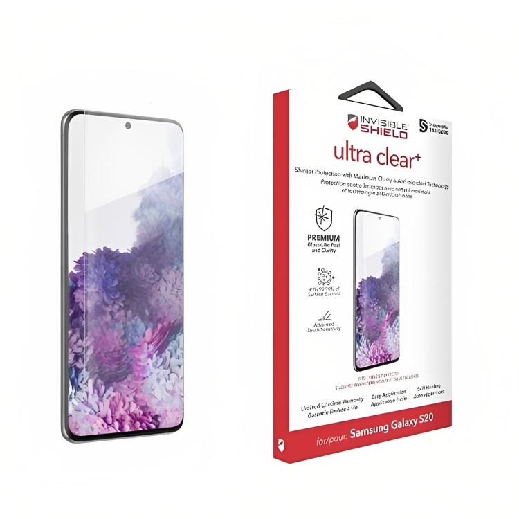 Zagg Ultra Clear+ képernyővédő fólia Samsung Galaxy S20 G980-hez, Műanyag 200204858