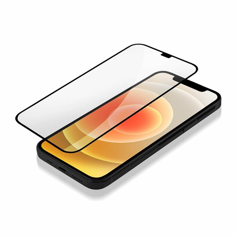 OEM OG Premium képernyővédő fólia Apple iPhone 11 / XR-hez, Edzett üveg, Teljes ragasztó, Fekete
