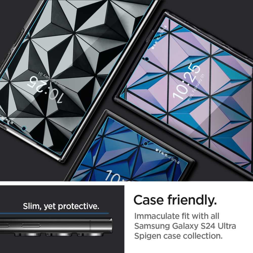 Spigen Neo Flex képernyővédő fólia Samsung Galaxy S24 Ultra S928-hoz, Műanyag, 2 darabos készlet