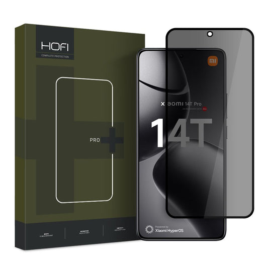 Adatvédelmi képernyővédő HOFI Glass PRO+ a Xiaomi 14T Pro / 14T számára, védőpajzs, teljes ragasztás, 2.5D