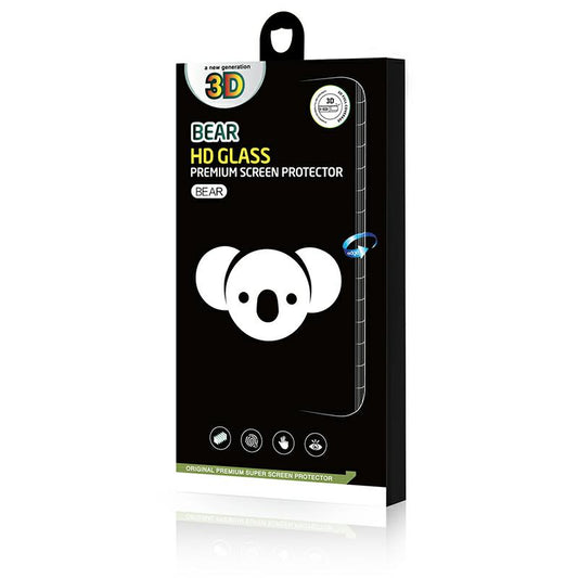 Bear HD képernyővédő fólia Samsung Galaxy S24 Ultra S928-hoz, Edzett üveg, Teljes ragasztó, Fekete