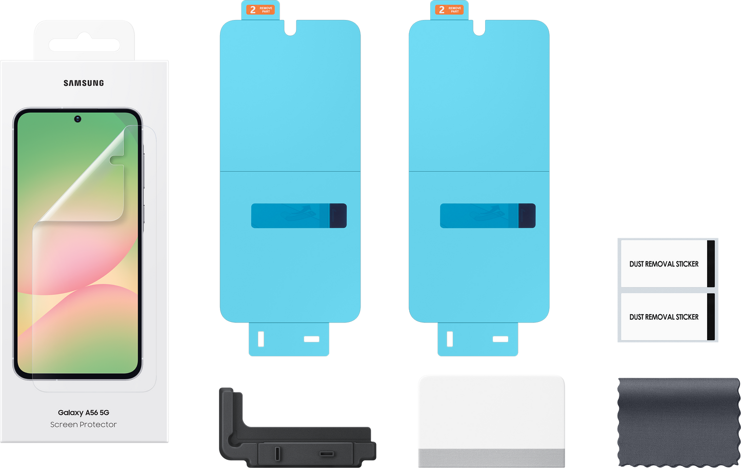 Képernyővédő fólia Samsung Galaxy A56 A566-hoz, műanyag, 2 darabos készlet EF-UA566CTEGWW