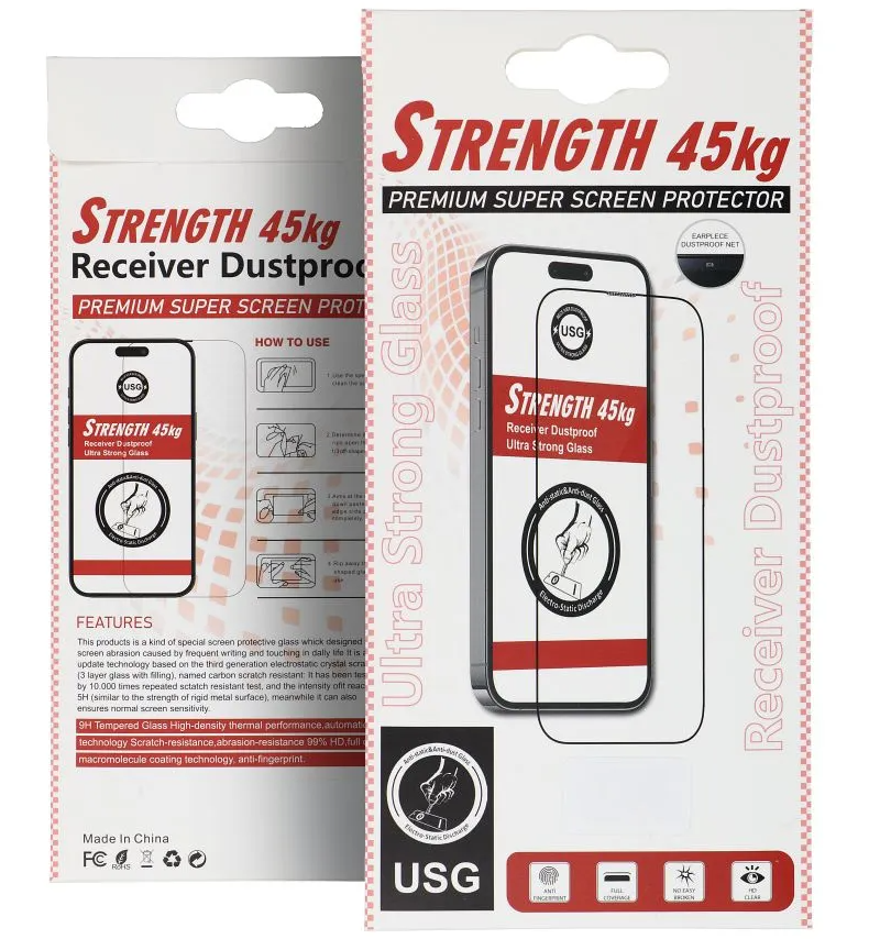OEM Ultra Strong 45KG képernyővédő fólia Apple iPhone 11-hez, Edzett üveg, Teljes ragasztó, 2.5D, Fekete