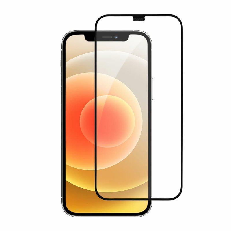 OEM OG Premium képernyővédő fólia Apple iPhone 11 / XR-hez, Edzett üveg, Teljes ragasztó, Fekete
