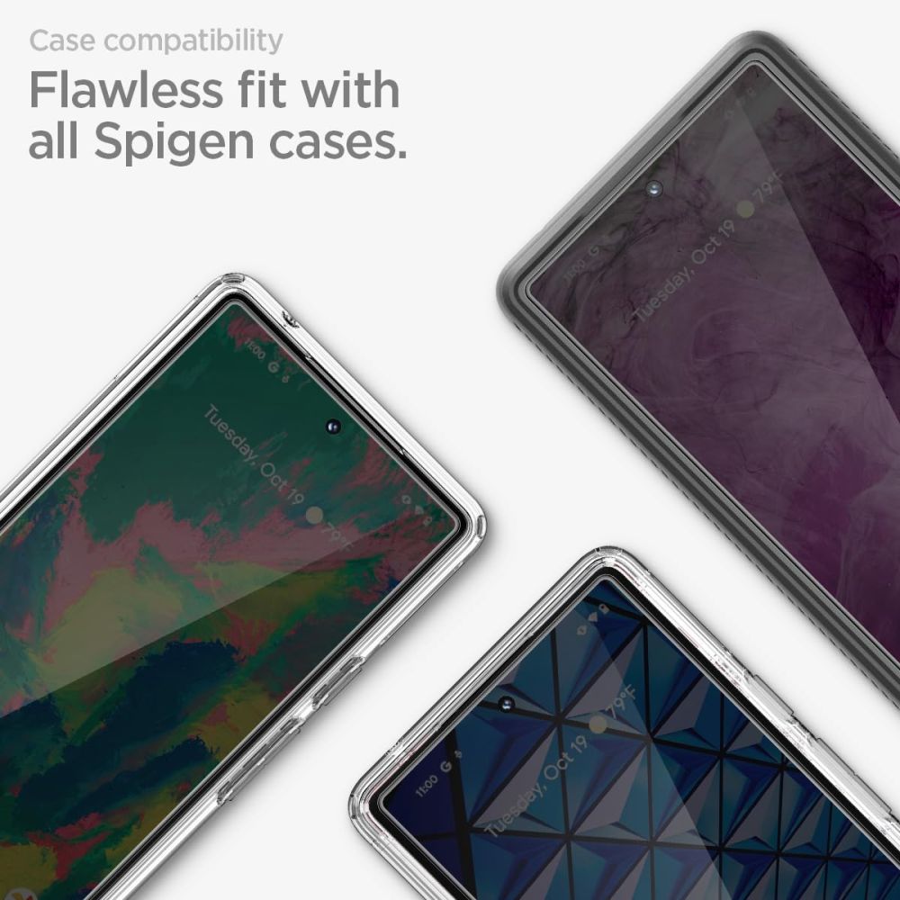 Spigen Alm GlastR képernyővédő Google Pixel 8 Pro, teljes ragasztás, üvegvédelem, 2 darabos készlet