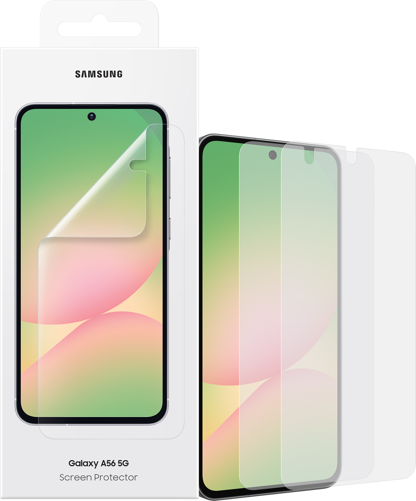 Képernyővédő fólia Samsung Galaxy A56 A566-hoz, műanyag, 2 darabos készlet EF-UA566CTEGWW