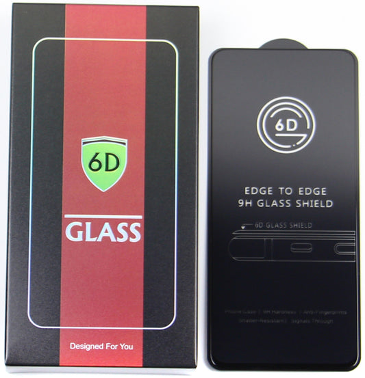 OEM képernyővédő fólia Apple iPhone 17e / 16e / 14 / 13 Pro készülékekhez, edzett üveg, teljes ragasztó, 10 darabos készlet, 6D, fekete