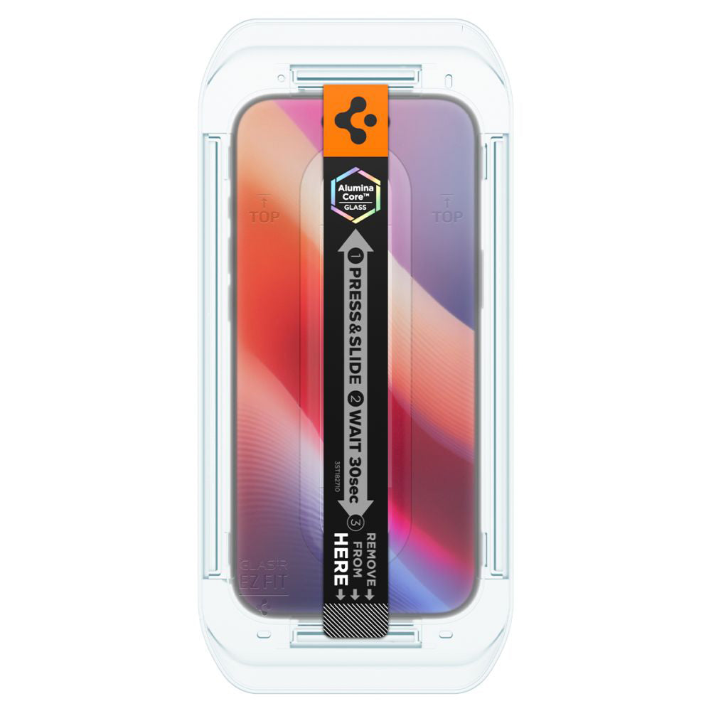 Spigen GlastR EZ FIT védőfólia Apple iPhone 17 Air készülékhez, Edzett üveg, Teljes ragasztás, 2 darabos készlet
