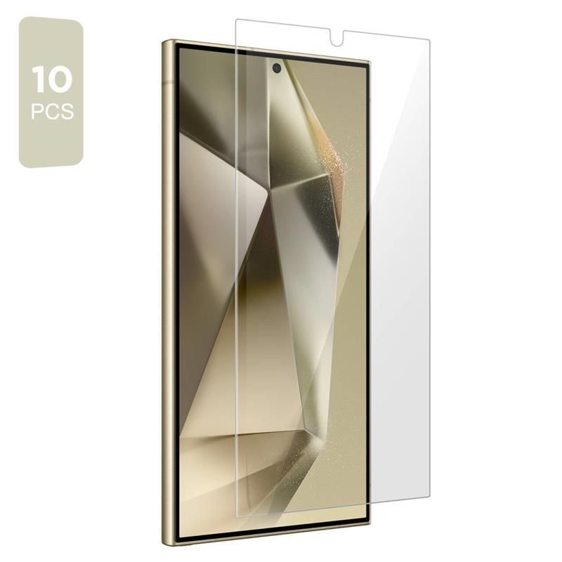 Tech-Protect képernyővédő fólia Samsung Galaxy S26 S942-hez, Edzett üveg, Teljes ragasztás, 10 darabos készlet