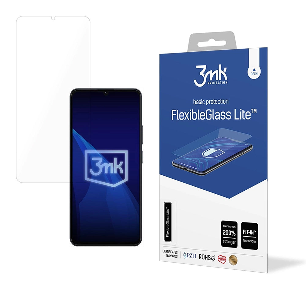 3MK FlexibleGlass Lite képernyővédő fólia Realme Note 70T-hez, Rugalmas Üveg, Teljes Ragasztás