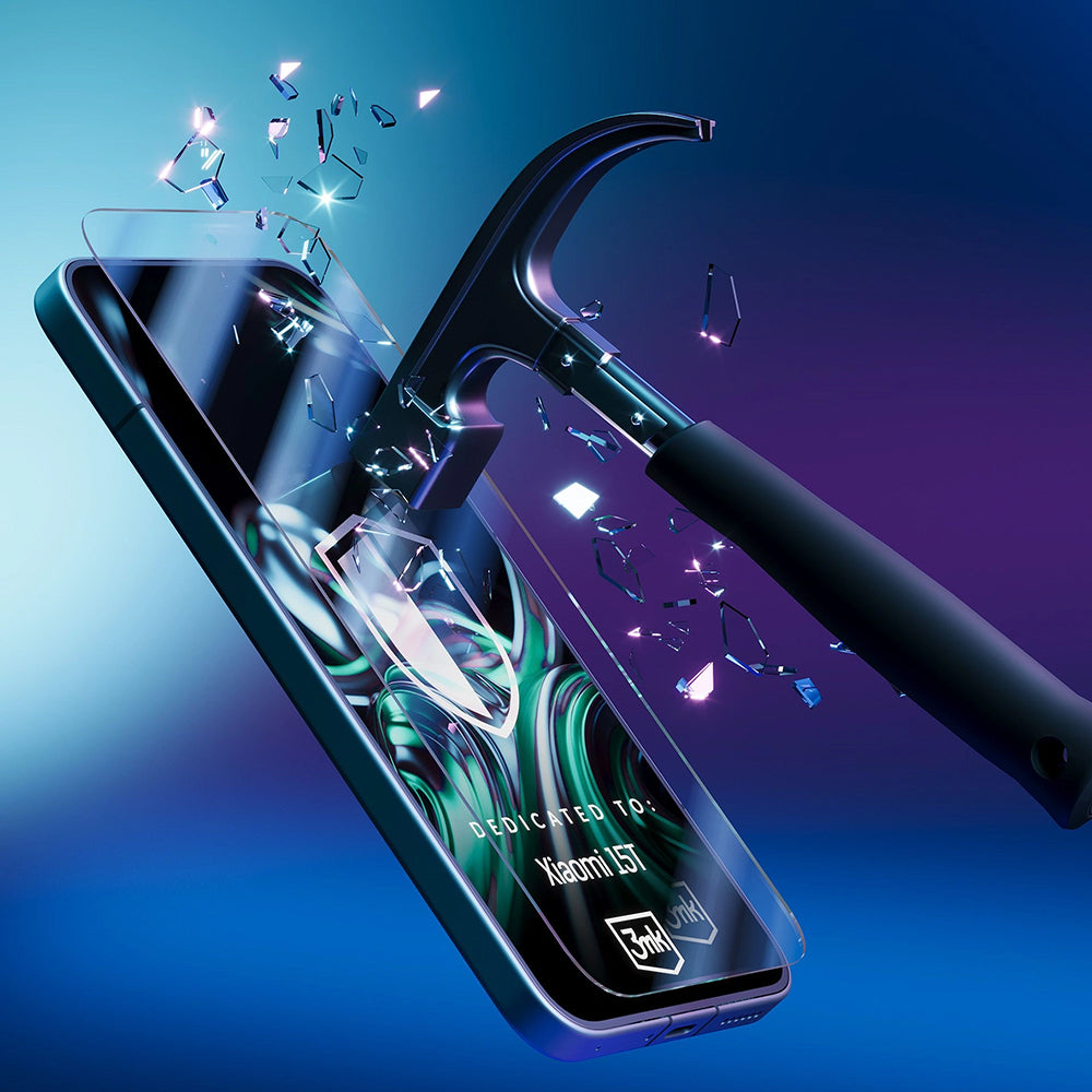 Védőfólia 3MK FlexibleGlass Xiaomi 15T készülékhez, Rugalmas Üveg, Teljes Ragasztás