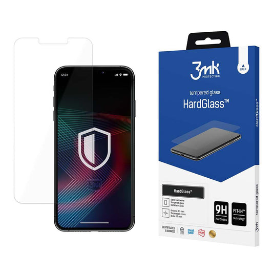 3MK HardGlass képernyővédő fólia Apple iPhone 17 Pro Max / 16 Pro Max készülékekhez, Edzett üveg, Teljes ragasztás