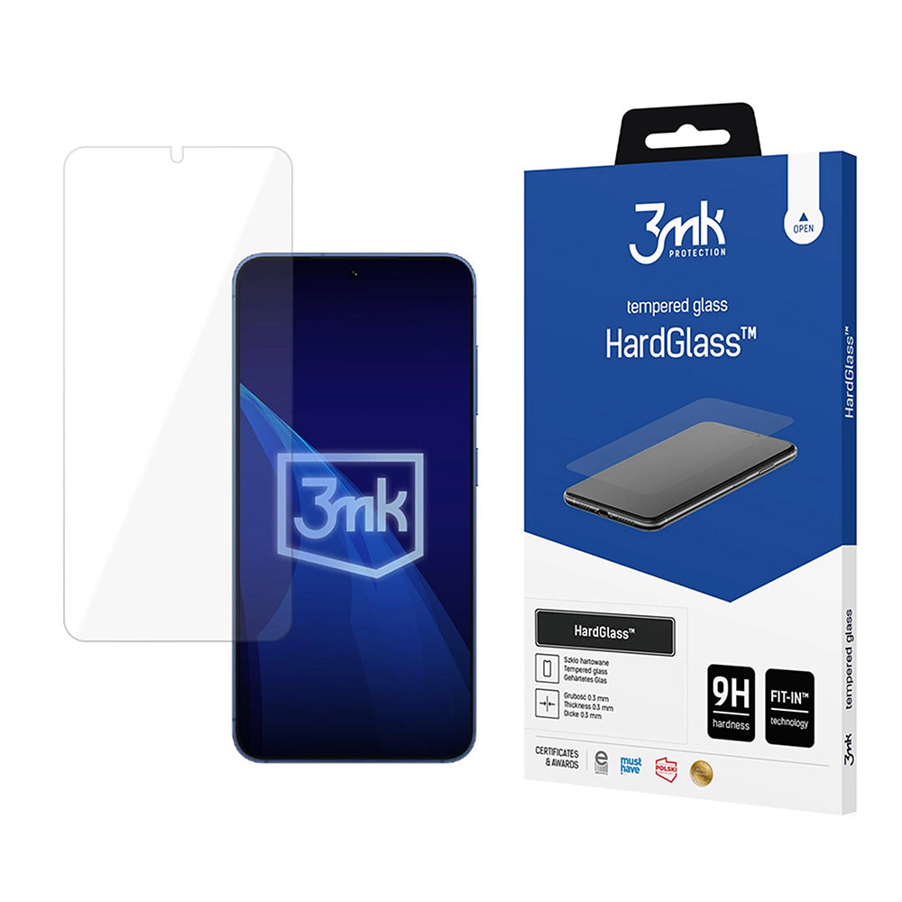 3MK HardGlass képernyővédő fólia Samsung Galaxy S26 S942-hez, Edzett üveg, Teljes ragasztás