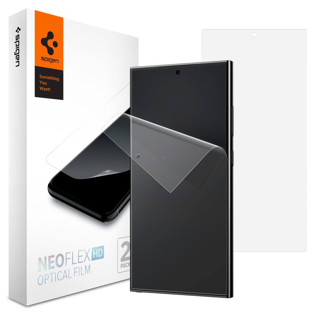 Spigen Neo Flex képernyővédő fólia Samsung Galaxy S24 Ultra S928-hoz, Műanyag, 2 darabos készlet