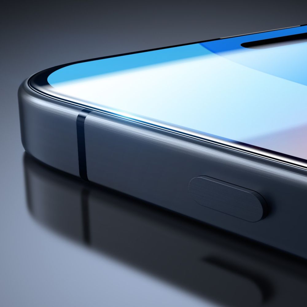 ESR képernyővédő fólia Apple iPhone 16 Pro Max készülékhez, Edzett üveg, Teljes ragasztás, 2 darabos készlet, Fekete