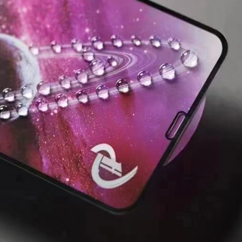 OEM képernyővédő fólia Apple iPhone 14 Pro-hoz, Edzett üveg, Teljes ragasztó, 10 darabos készlet, 9D, Fekete