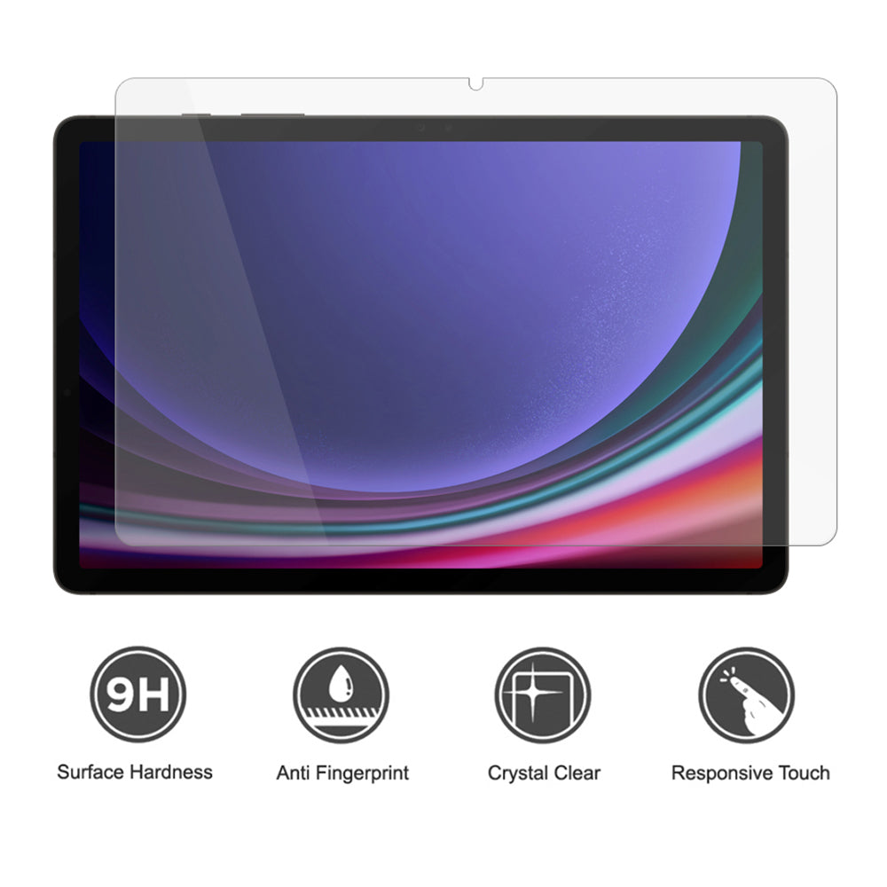 Lito Classic képernyővédő fólia Samsung Galaxy Tab S9 FE / Tab S9 készülékhez, edzett üveg, teljes ragasztó, 2.5D