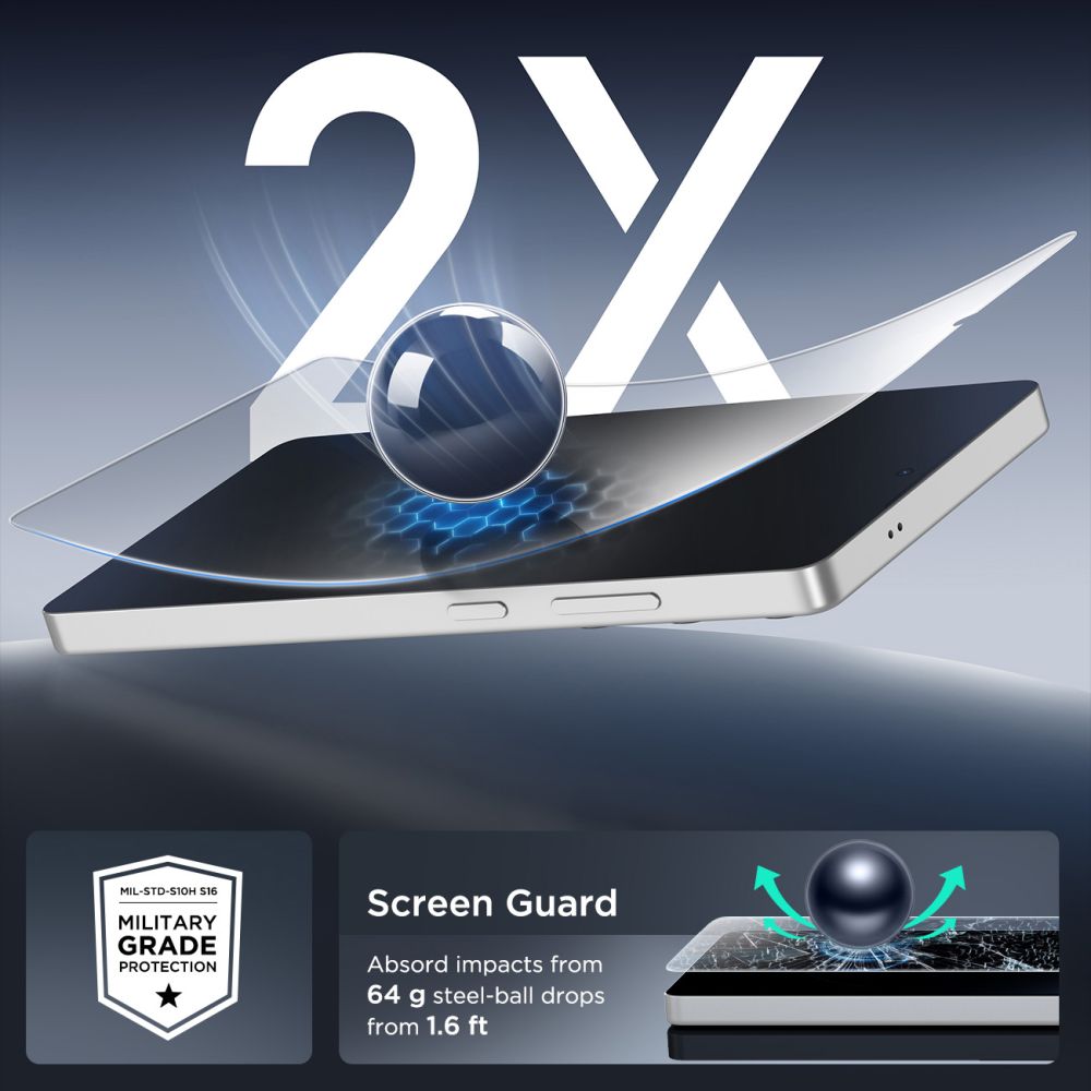 Tech-Protect képernyővédő fólia Samsung Galaxy S26 S942-hez, Edzett üveg, Teljes ragasztás, 10 darabos készlet