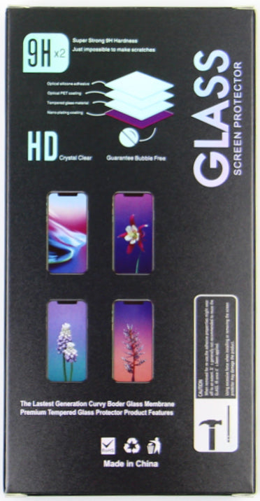 OEM képernyővédő fólia Apple iPhone 17e / 16e / 14 / 13 Pro készülékekhez, edzett üveg, teljes ragasztó, 10 darabos készlet, 6D, fekete