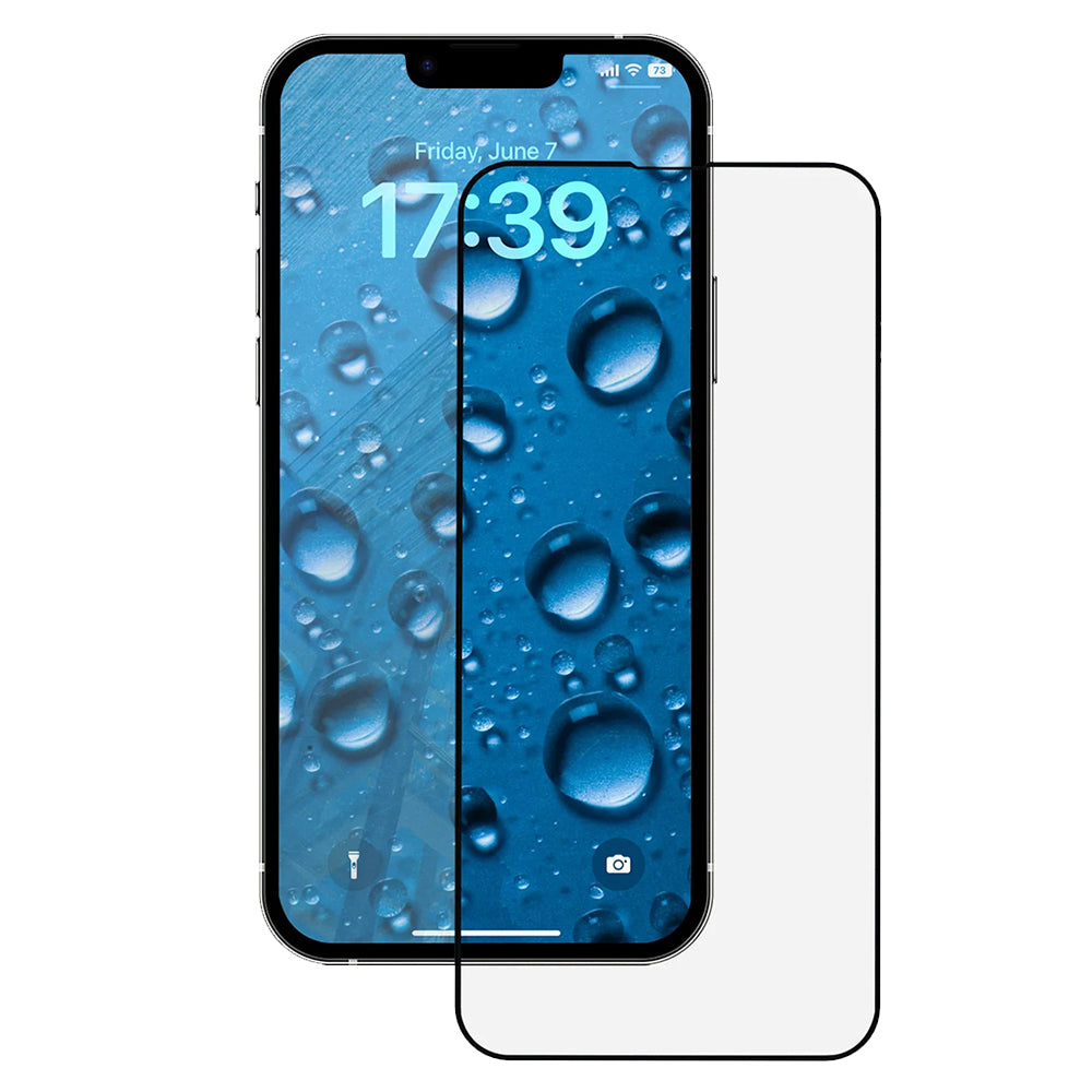 Anank 3X megerősített képernyővédő fólia Apple iPhone 17e / 16e / 14 / 13 Pro készülékekhez, edzett üveg, teljes ragasztó, 2.5D, fekete