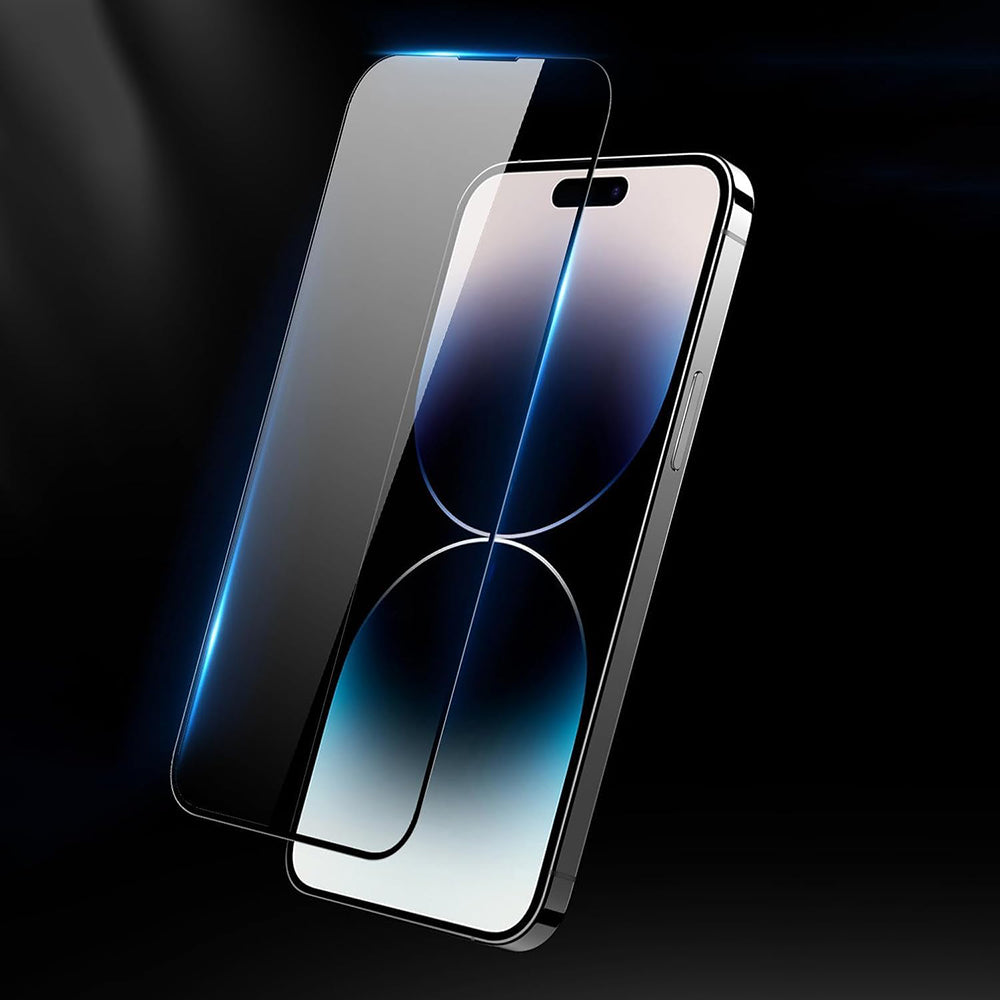 Anank 5X megerősített repedésálló védőfólia Apple iPhone 17-hez, edzett üveg, teljes ragasztás, 3D, fekete