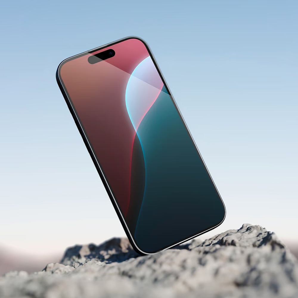 Anank 5X megerősített láthatatlan védőfólia Apple iPhone 17 Pro Max készülékhez, edzett üveg, teljes ragasztás, 3D, fekete