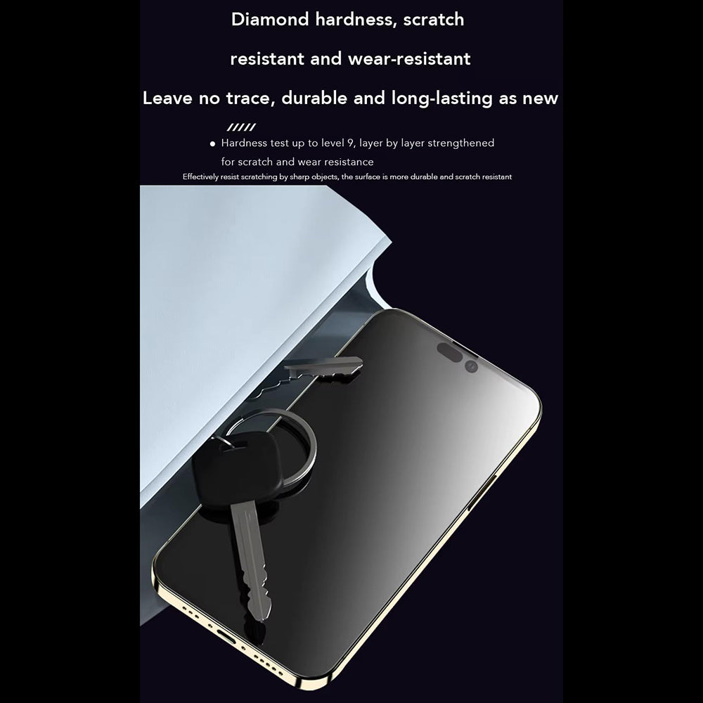 Anank ujjlenyomat-mentes képernyővédő fólia Apple iPhone 17e / 16e / 14 / 13 Pro készülékekhez, edzett üveg, teljes ragasztó, 2.5D, fekete