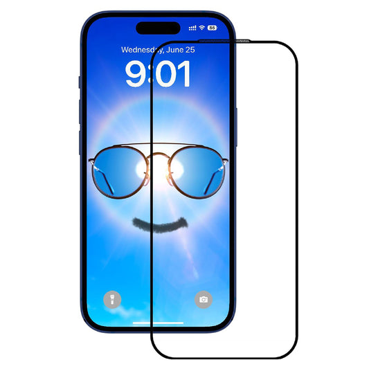 Anank Anti Reflection védőfólia Apple iPhone 17-hez, Edzett üveg, Teljes ragasztás, 2.5D, Fekete