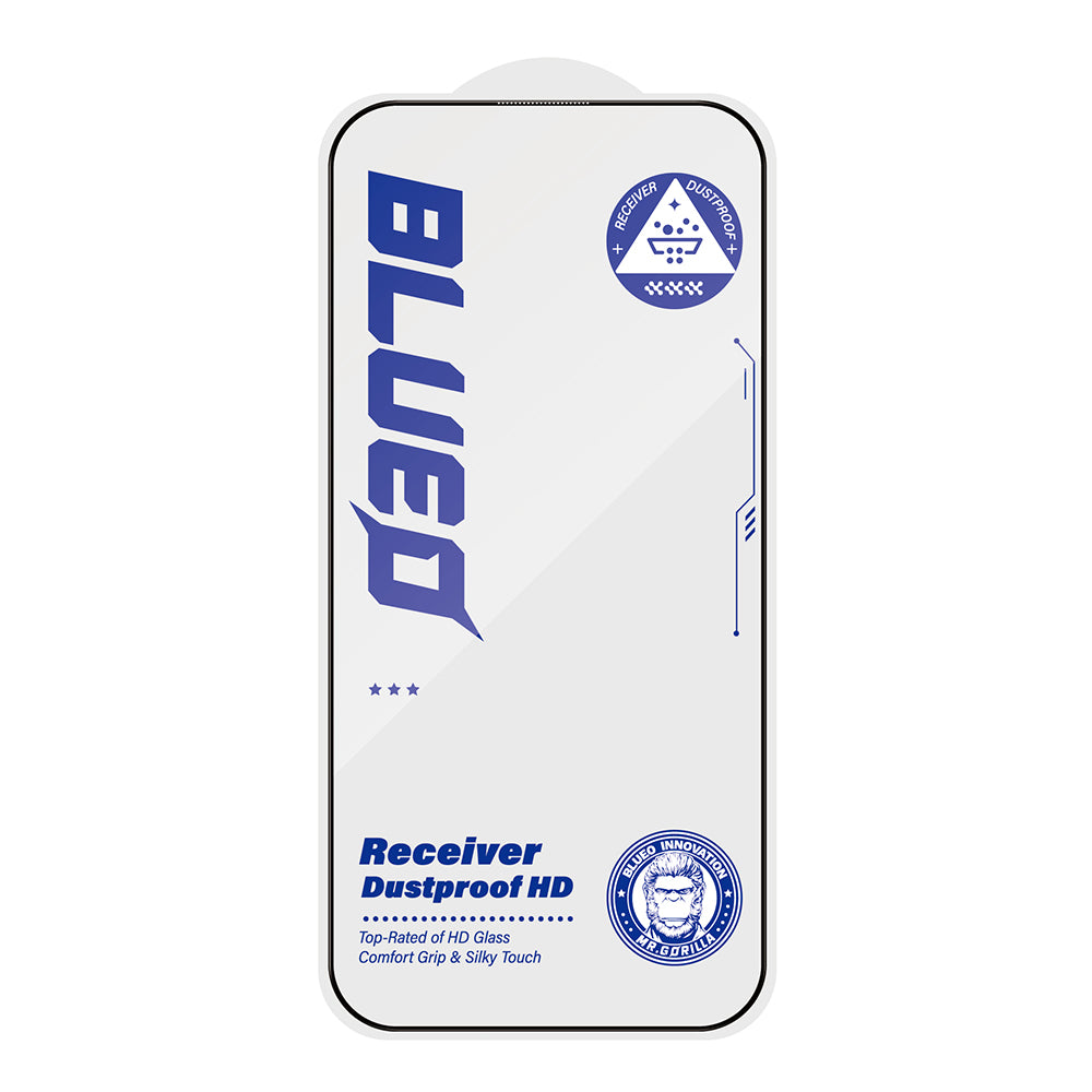 Blueo Anti-Dust HD Screen Protector Film for Apple iPhone 14 Pro Max, Tempered Glass, Full Glue, Black