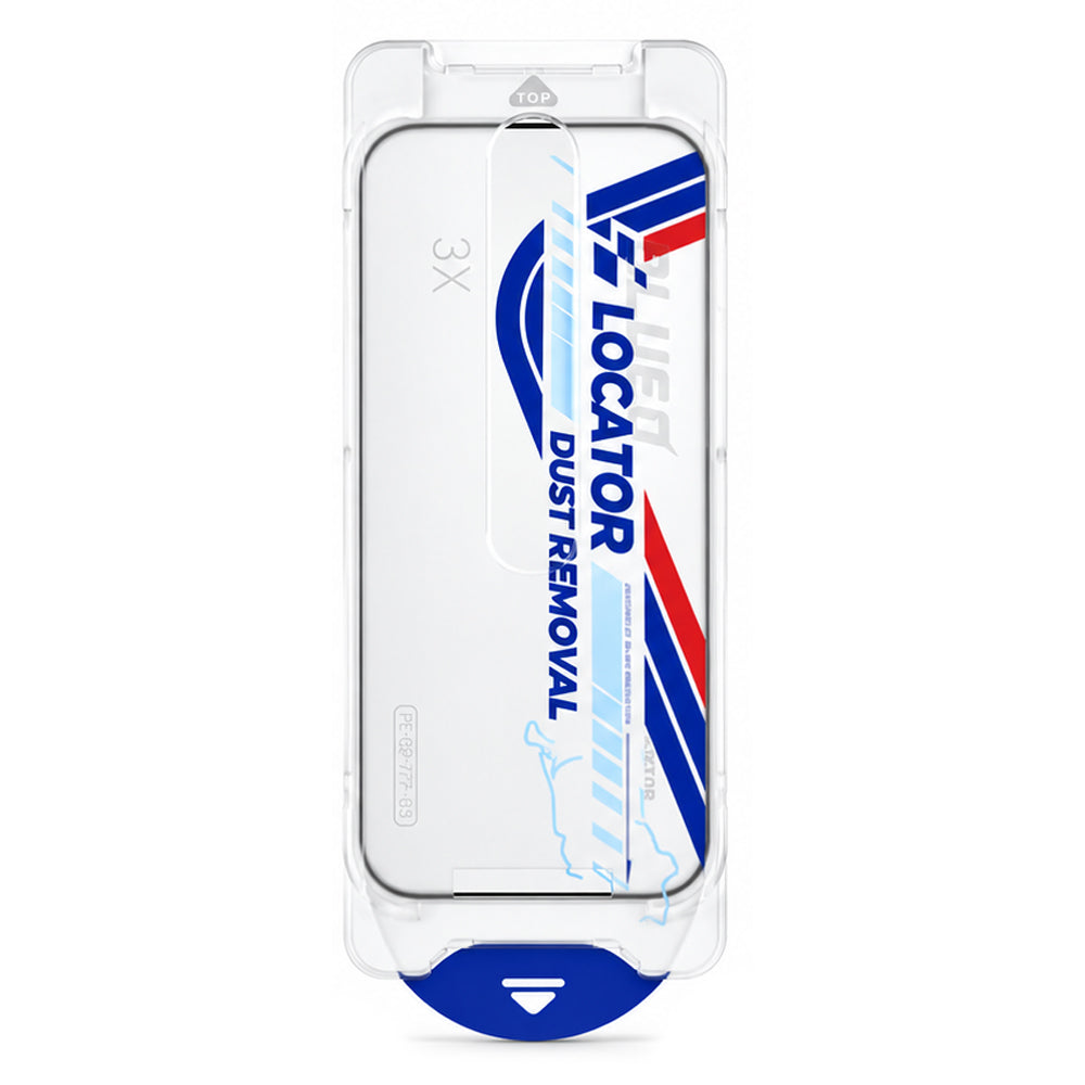 Blueo Drop Resistant Applicator Pro kijelzővédő fólia Apple iPhone 18 Pro Max / 17 Pro Max készülékhez, edzett üveg, teljes felületén ragasztós, fekete