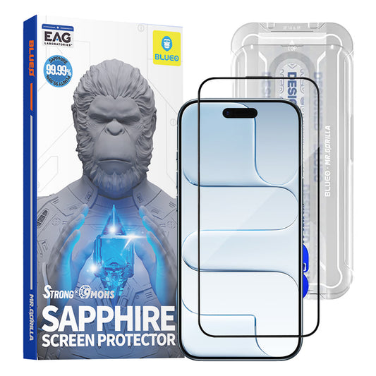 Blueo Sapphire Applicator Pro védőfólia Apple iPhone 17 Air készülékhez, Edzett üveg, Teljes ragasztás