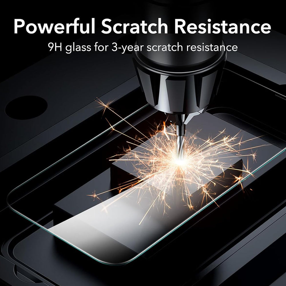 ESR képernyővédő fólia Apple iPhone 17 / 16 Pro-hoz, Edzett üveg, Teljes ragasztás, 3 darabos készlet, Fekete