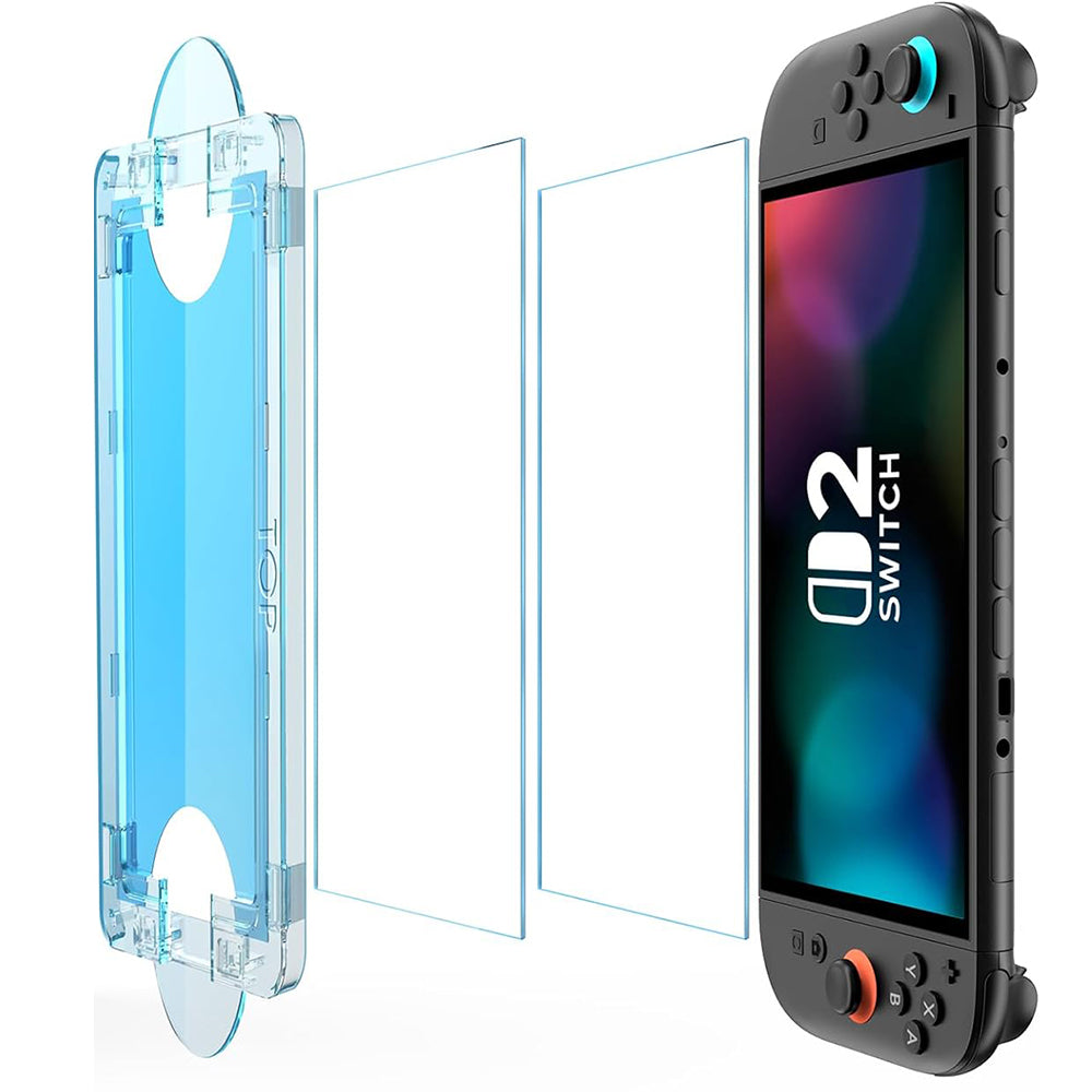 Techsuit SwitchAura képernyővédő fólia Nintendo Switch 2-höz, Edzett üveg, 2 darabos készlet