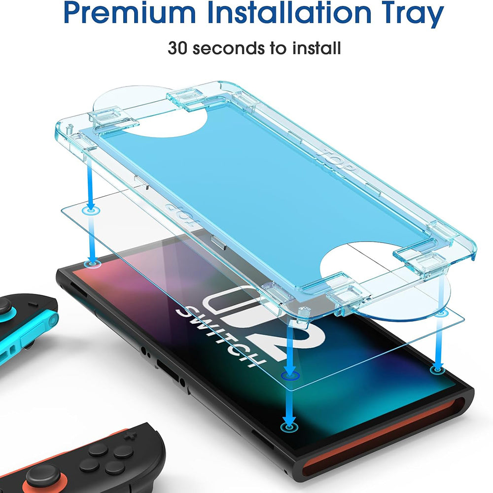 Techsuit SwitchAura képernyővédő fólia Nintendo Switch 2-höz, Edzett üveg, 2 darabos készlet