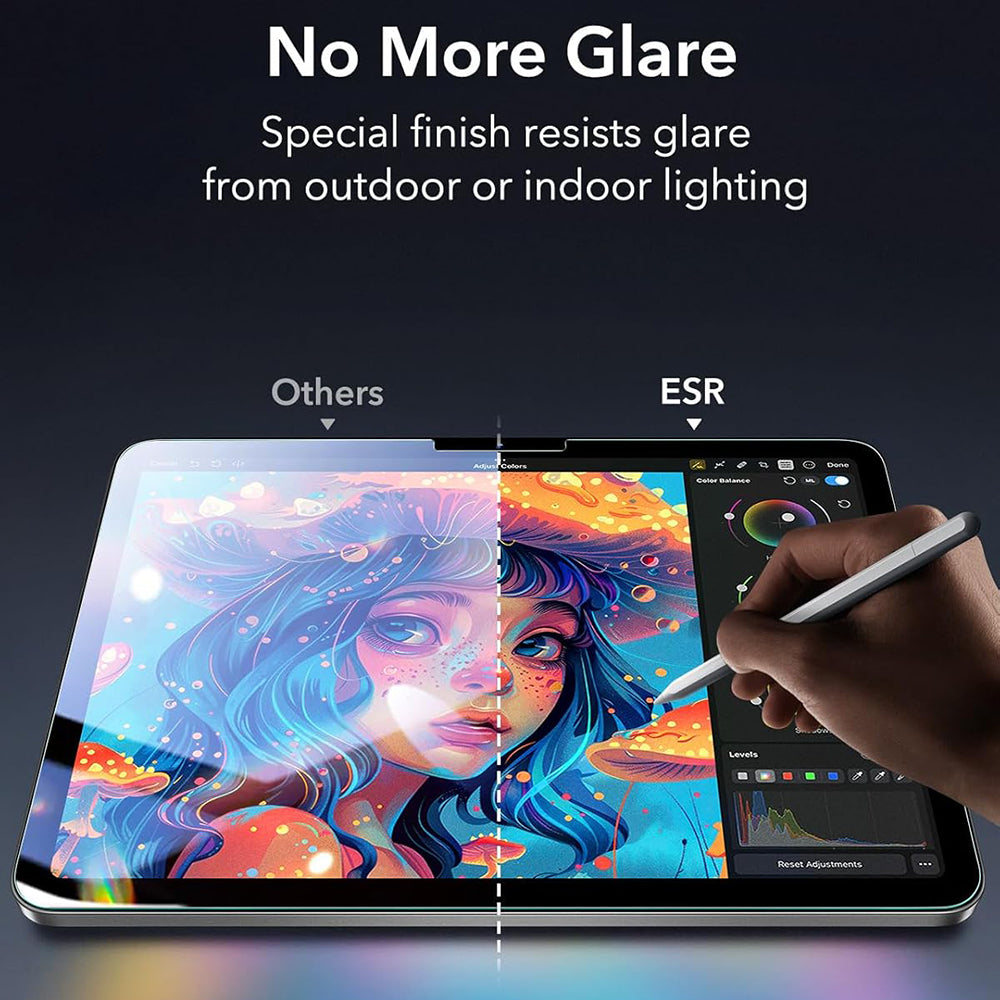 ESR Armorite Paper Feel UltraFit Screen Protector for Apple iPad Air 13 (2026) / Pro 13 (2025), Tempered Glass, Full Glue