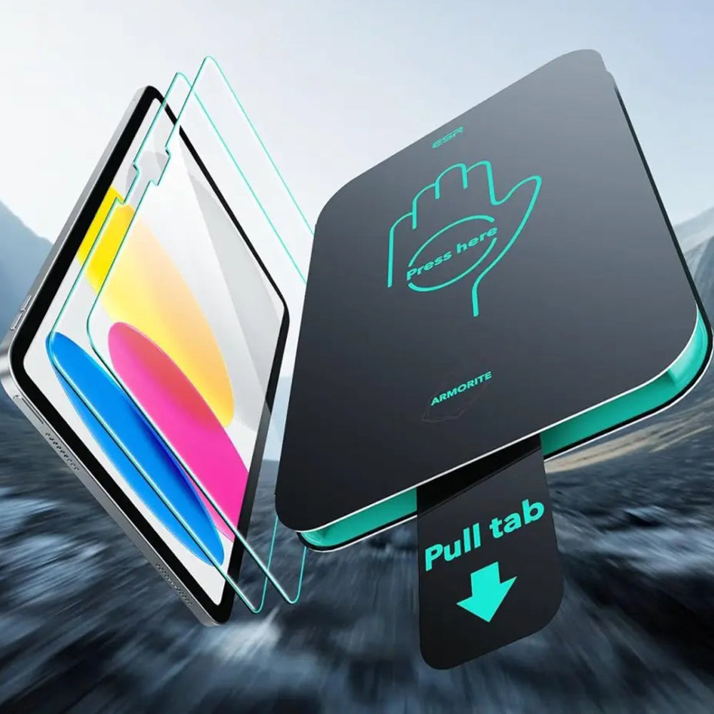 ESR Armorite UltraFit képernyővédő fólia Apple iPad (2025) / (2022) készülékhez, Edzett üveg, Teljes ragasztás, 2 darabos készlet