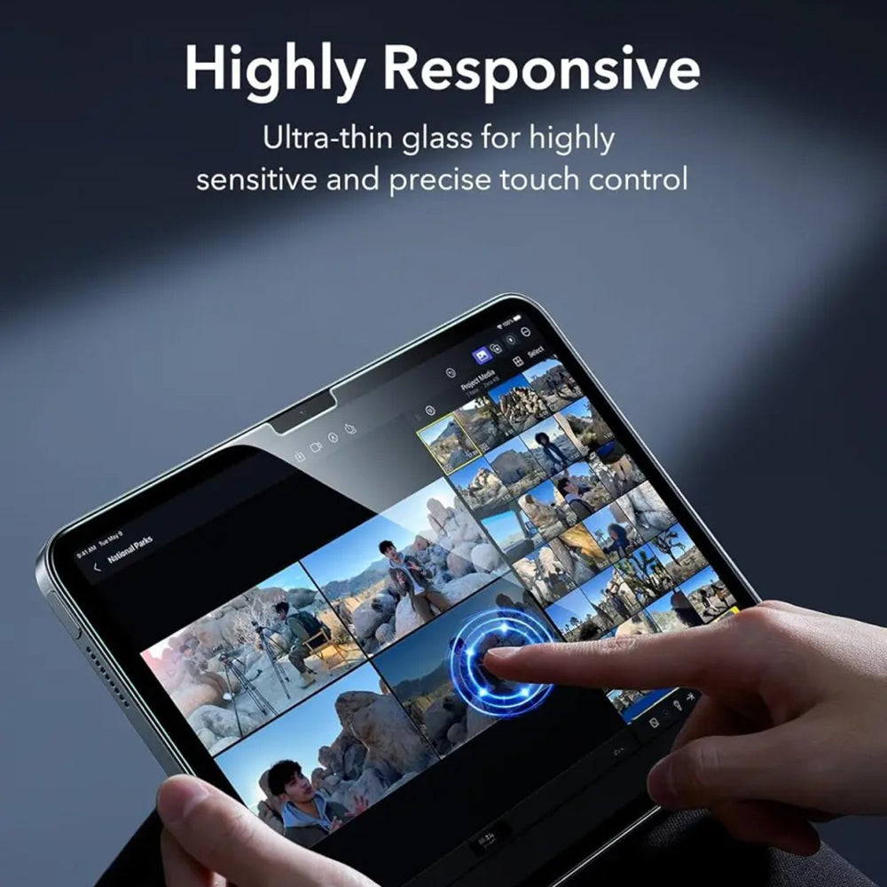 ESR Armorite UltraFit képernyővédő fólia Apple iPad (2025) / (2022) készülékhez, Edzett üveg, Teljes ragasztás, 2 darabos készlet