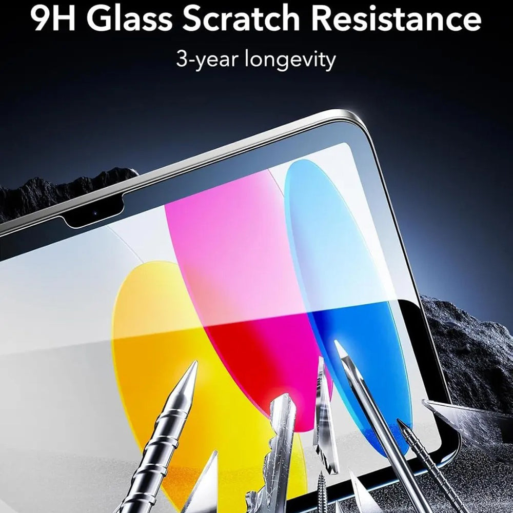 ESR Armorite UltraFit képernyővédő fólia Apple iPad (2025) / (2022) készülékhez, Edzett üveg, Teljes ragasztás, 2 darabos készlet