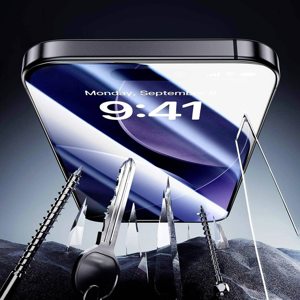 ESR Armorite UltraFit képernyővédő fólia Apple iPhone 17 Pro Max készülékhez, Edzett üveg, Teljes ragasztás, 2 darabos készlet, Fekete