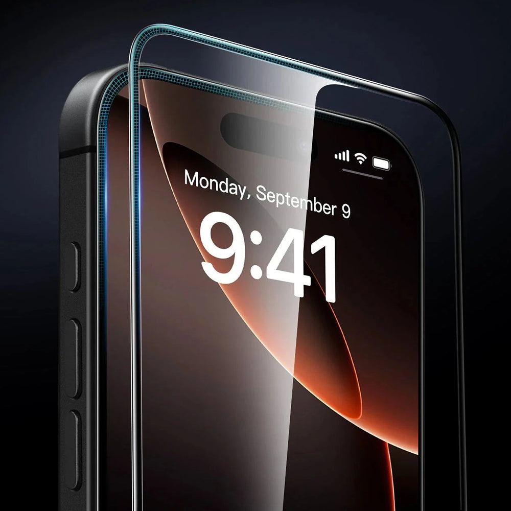 ESR Armorite UltraFit képernyővédő fólia Apple iPhone 17 Pro-hoz, Edzett üveg, Teljes ragasztás, 3 darabos készlet, Fekete