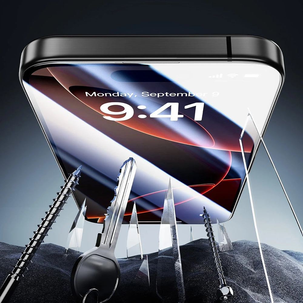 ESR Armorite UltraFit képernyővédő fólia Apple iPhone 17 Pro-hoz, Edzett üveg, Teljes ragasztás, 3 darabos készlet, Fekete