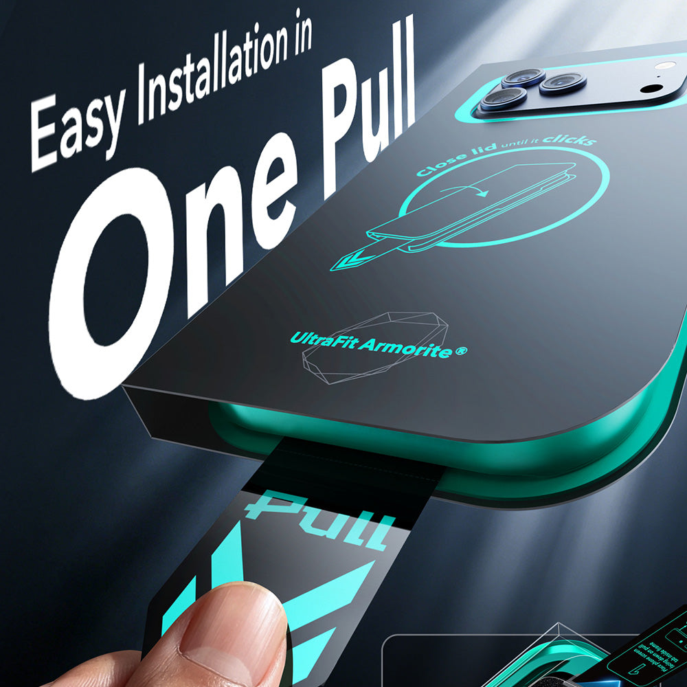 ESR Armorite UltraFit képernyővédő fólia Apple iPhone 18 Pro / 17 Pro készülékhez, edzett üveg, teljes ragasztó, 2 darabos készlet, fekete