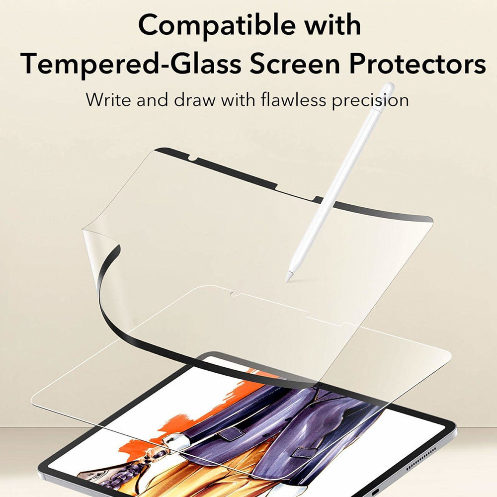 ESR Paper Feel Magnetic képernyővédő fólia Apple iPad-hez (2025) / (2022), Műanyag
