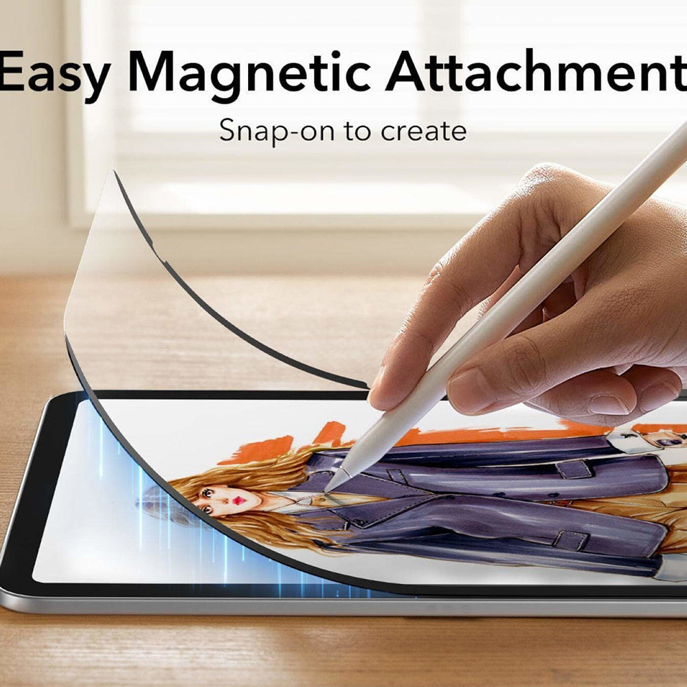 ESR Paper Feel Magnetic képernyővédő fólia Apple iPad-hez (2025) / (2022), Műanyag
