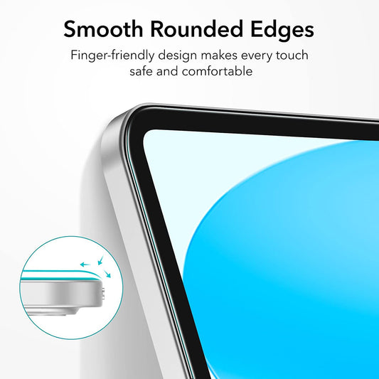 ESR képernyővédő fólia Apple iPad (2025) / (2022) készülékhez, Edzett üveg, Teljes ragasztás, 2 darabos készlet