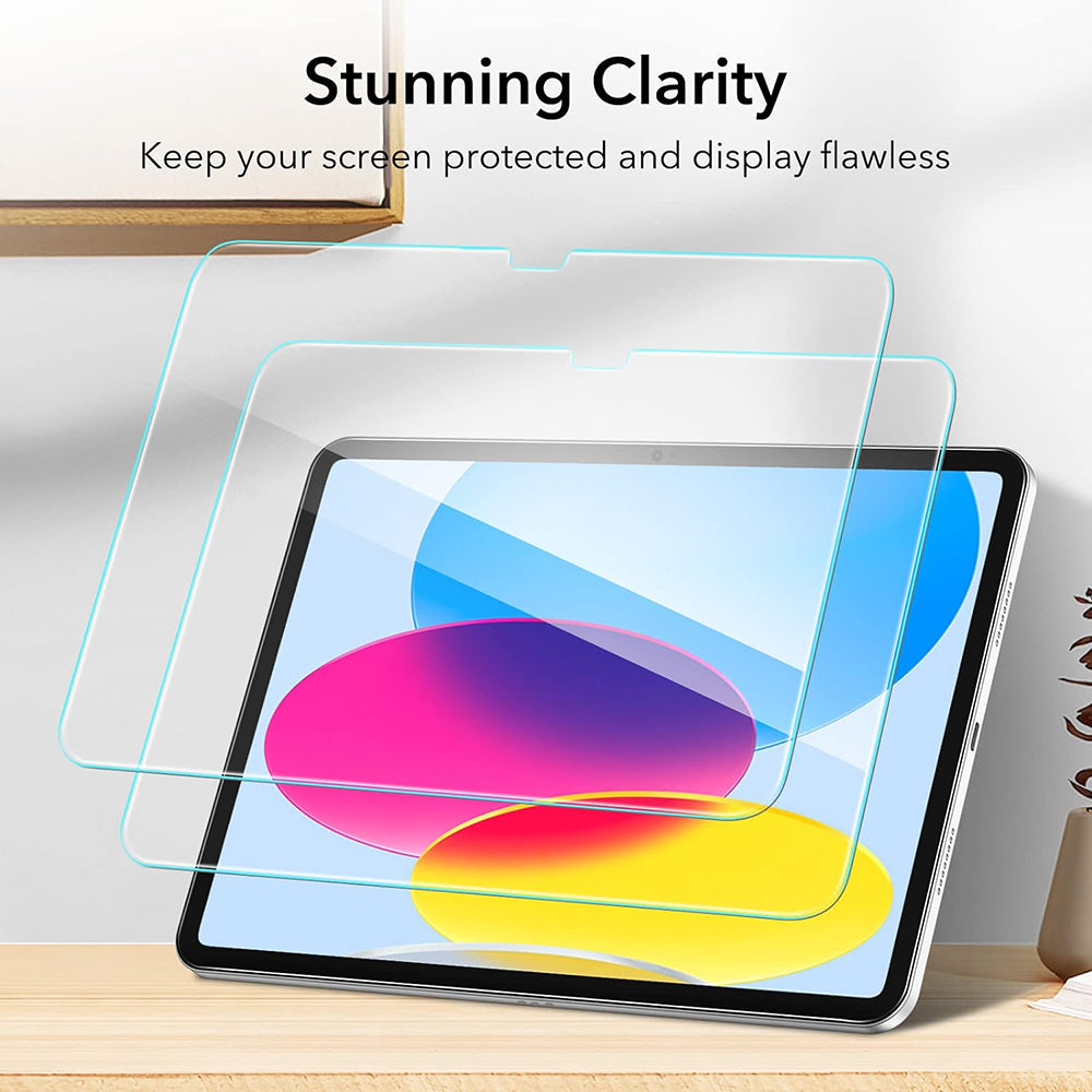 ESR képernyővédő fólia Apple iPad (2025) / (2022) készülékhez, Edzett üveg, Teljes ragasztás, 2 darabos készlet
