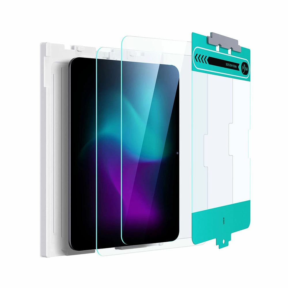 ESR képernyővédő fólia Apple iPad Pro 11 (2024) készülékhez, Edzett üveg, Teljes ragasztás, 2 darabos készlet