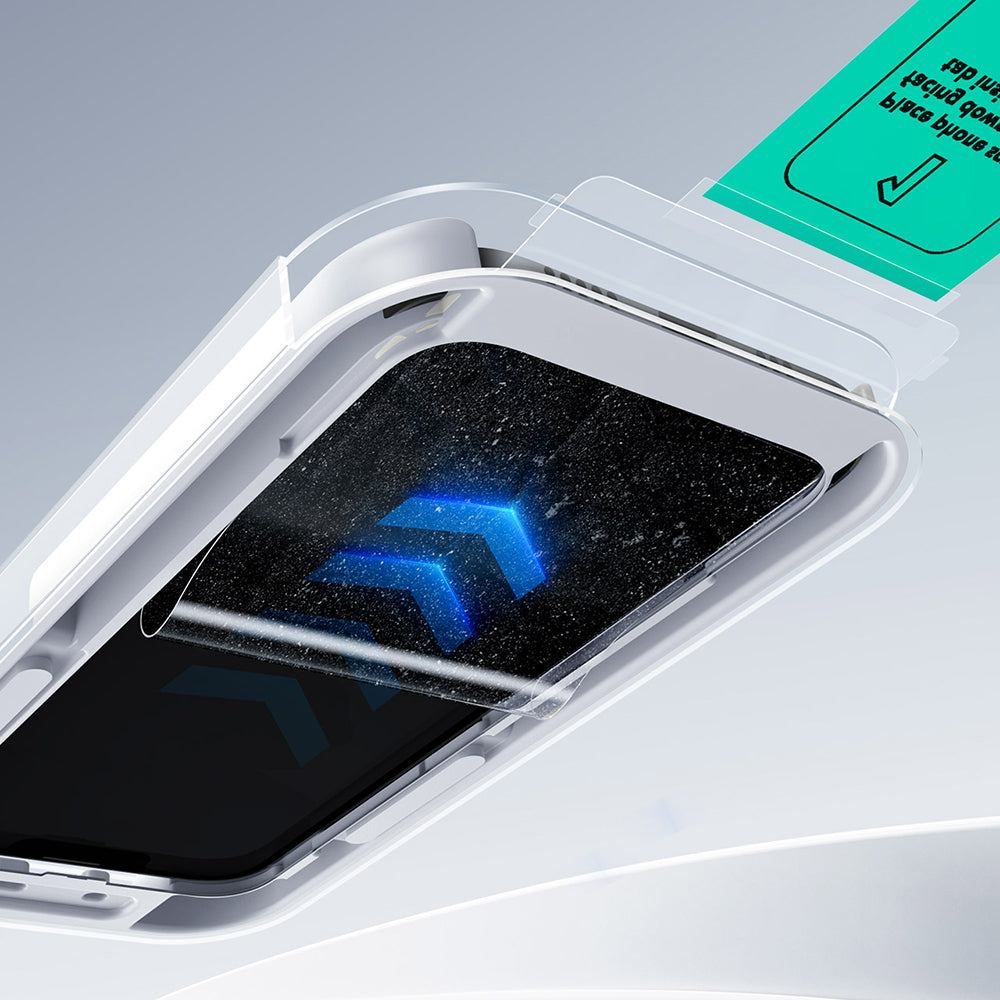ESR UltraFit képernyővédő fólia Apple iPhone 17 Pro-hoz, Edzett üveg, Teljes ragasztás, Fekete