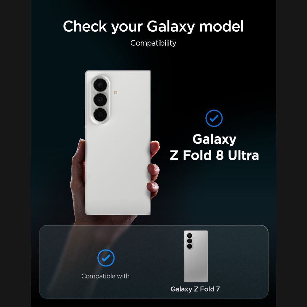 Spigen GlastR EZ FIT Pro HD Külső Privacy Képernyővédő fólia Samsung Galaxy Z Fold8 Ultra F976-hez, Edzett Üveg, Teljes Ragasztóval