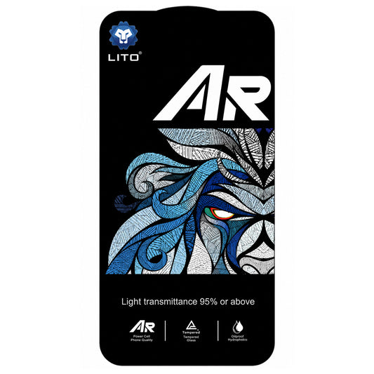 Lito AR SE képernyővédő fólia Apple iPhone 18 Pro Max / 17 Pro Max készülékhez, edzett üveg, teljes ragasztó, fekete